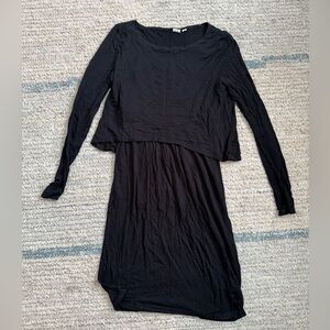 Gap Maternity - nursing / maternity dress long sleeve black